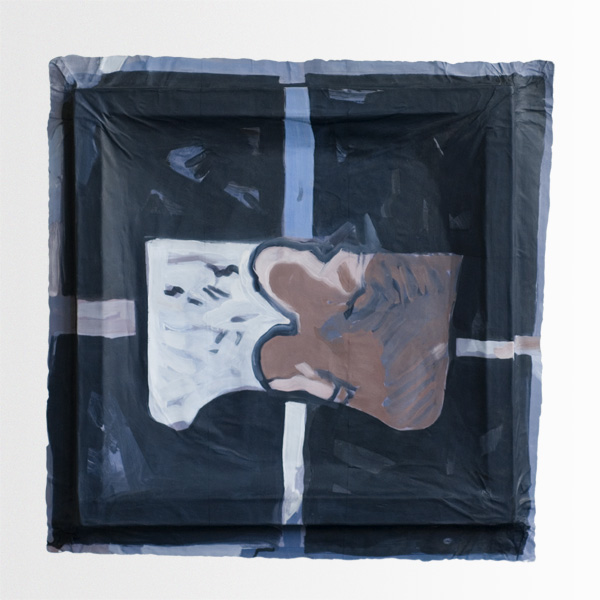 1992, Shield and crossed square, papier-maché, alkyd, hout, 40x40 cm