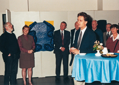 1994, NOCR exhibition with his son Egon in the foreground and his brother Bert in the background